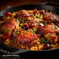 Arroz con Pollo Peruano: Receta Cl&aacute;sica Peruana de Color Esmeralda