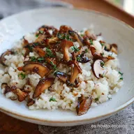 Receta de Arroz Meloso con Setas en 40 Min