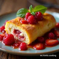 Brazo de Gitano con Frutos Rojos Receta de la Abuela