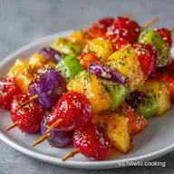 Receta Brochetas De Frutas R&aacute;pidas para 4