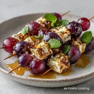 Brochetas Queso Uvas: Aperitivo Saludable