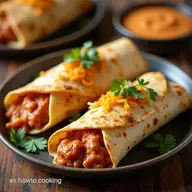 Burritos con Dip de Chorizo Estilo Casero y Cremoso