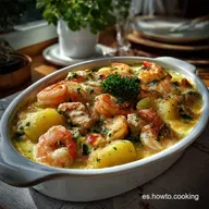 Cazuela De Mariscos Y Pescado: Caldo Umami Potente