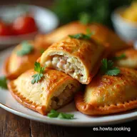 Receta de Empanadas de Pollo al Horno Jugosas y Crujientes