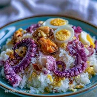 Ensalada De Arroz De Argui&ntilde;ano Con Pulpo