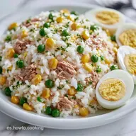 Ensalada de Arroz Atún y Huevo para 4