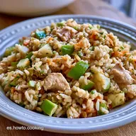 Ensalada de Arroz Pollo y Manzana Cremosa