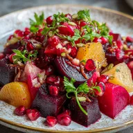 Ensaladas Navide&ntilde;as con Remolacha Asada: 60 Minutos