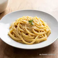 Espaguetis Carbonara con Nata Mi Secreto Cremoso y F&aacute;cil
