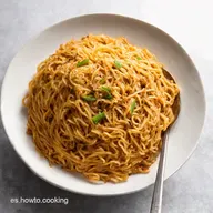 Fideos Chinos con Ternera Estilo Wok Casero