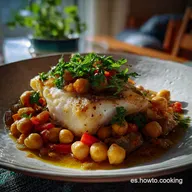 Garbanzos con Bacalao Receta Tradicional en 1 hora 5 minutos