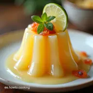 Gelatina de Horchata Cremosa con Salsa Fresca de Fresa al Lim&oacute;n