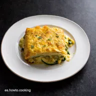 Lasa&ntilde;a de Calabac&iacute;n A la Mediterr&aacute;nea Receta Ligera