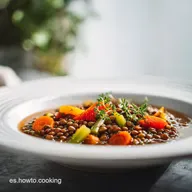 Receta de Lentejas con Verduras Estofadas para 4