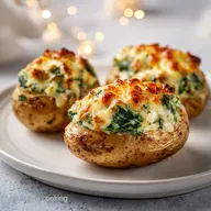 Receta de Papas Rellenas con Queso al Horno para 4