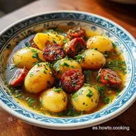 Receta Patatas a la Riojana con Chorizo para 4 Raciones