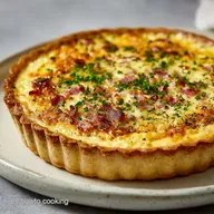 Quiche Lorraine Receta Original Francesa: 6 Raciones