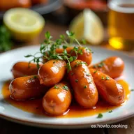 Salchichas Botaneras con Lim&oacute;n y Chile Receta F&aacute;cil