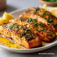 Receta con Salm&oacute;n Fresco al Horno Jugoso