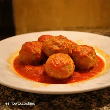 Alb&oacute;ndigas en Salsa Espa&ntilde;ola La Receta de la Abuela Tarjeta de receta