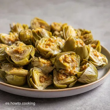 Alcachofas Rellenas De Carne Para 4 Tarjeta de receta