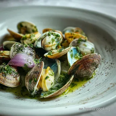 Almejas a la Marinera Receta Gallega para 4 raciones Tarjeta de receta