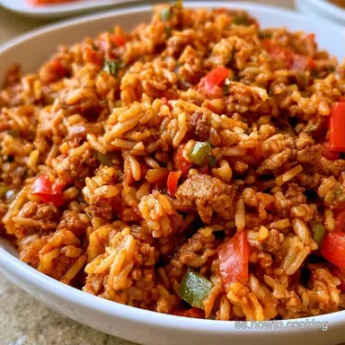 Arroz Con Pimientos Para 4 Personas Tarjeta de receta
