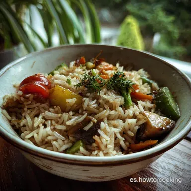 Arroz con Verduras F&aacute;cil y R&aacute;pido | Receta Sencilla Tarjeta de receta