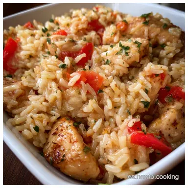 Recetas de Comida: Arroz Cremoso con Pollo Sabor de Abuela Tarjeta de receta