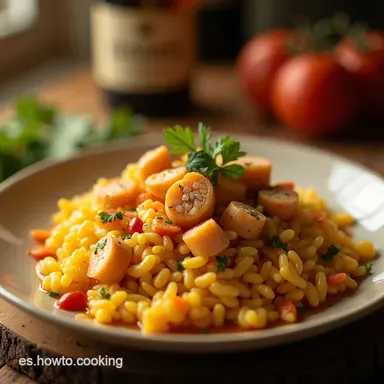 Arroz Meloso con Conejo Receta Tradicional Espa&ntilde;ola y Sabrosa Tarjeta de receta