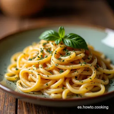 Carbonara Aut&eacute;ntica Romana Mi Secreto Simplificado Tarjeta de receta