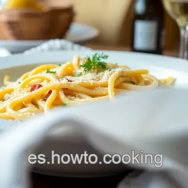 Pasta a la Carbonara Aut&eacute;ntica: &iexcl;Un Viaje a Roma F&aacute;cil! Tarjeta de receta