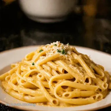 Como Hacer Pasta Carbonara Aut&eacute;ntica Receta Italiana F&aacute;cil Tarjeta de receta