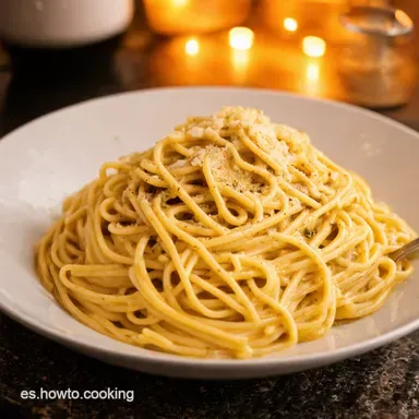 Spaghetti Carbonara Aut&eacute;ntica Receta Italiana Cremosa Tarjeta de receta