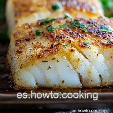 Bacalao al Horno: Receta Tradicional Espa&ntilde;ola &iexcl;Deliciosa! Tarjeta de receta