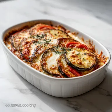 Berenjena a la Parmesana al Horno por 4 Tarjeta de receta
