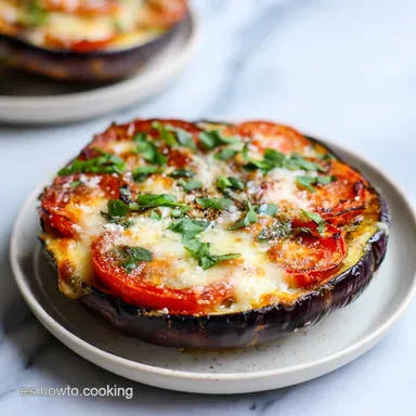 Berenjena al Horno con Tomate y Queso para 4 Raciones Tarjeta de receta