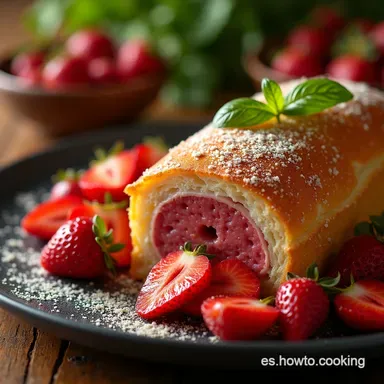 Brazo de Gitano con Frutos Rojos Receta de la Abuela Tarjeta de receta