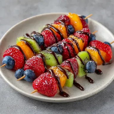 Brochetas De Fruta Y Chocolate En 20 Min