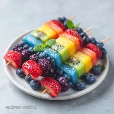 Brochetas de Fruta R&aacute;pidas (20 Min) Tarjeta de receta