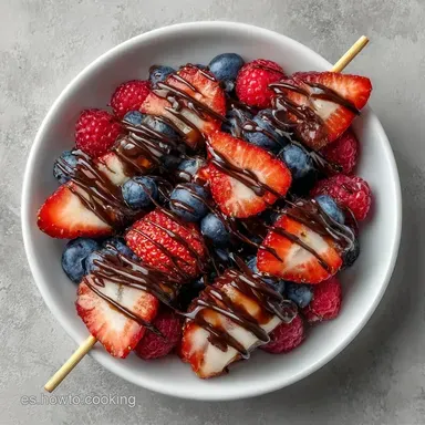 Brochetas de Frutas en 20 Minutos Tarjeta de receta