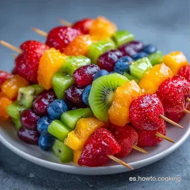 Receta Brochetas De Frutas R&aacute;pidas para 4 Tarjeta de receta