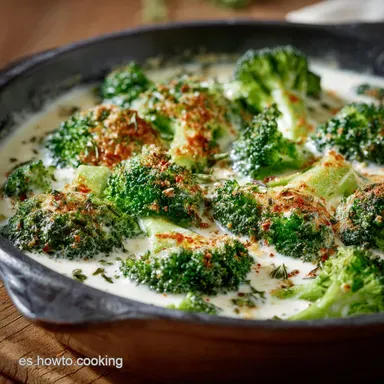 Br&oacute;coli a la Crema Receta cremosa, r&aacute;pida y f&aacute;cil en 25 minutos Tarjeta de receta