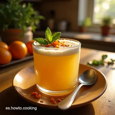 Caf&eacute; de CocoNaranja Tu Escape Tropical en un Sorbo Tarjeta de receta