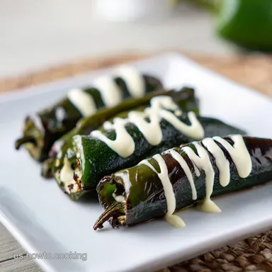 Calabacitas Rellenas con Rajas y Crema Tarjeta de receta