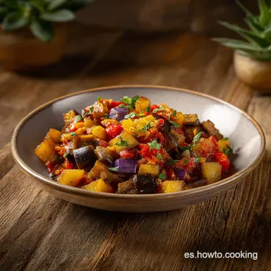 Caponata Siciliana Receta Tradicional en 45 Minutos Tarjeta de receta