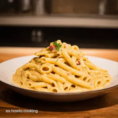 Pasta Carbonara Aut&eacute;ntica El Secreto Italiano Revelado Tarjeta de receta