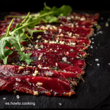 Carpaccio de Buey Mediterr&aacute;neo: Receta F&aacute;cil y Deliciosa Tarjeta de receta