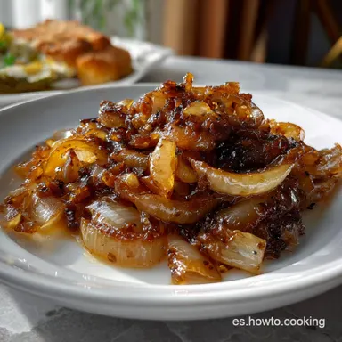 Cebolla Caramelizada Receta: Dulzor Profundo Tarjeta de receta