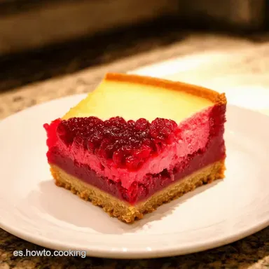 CHEESECAKE DE FRUTOS ROJOS Casero Receta F&aacute;cil y Deliciosa Tarjeta de receta